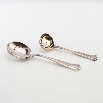 Cutlery 74 pcs "Kungsholm" silver, GAB Stockholm 1957-1966.