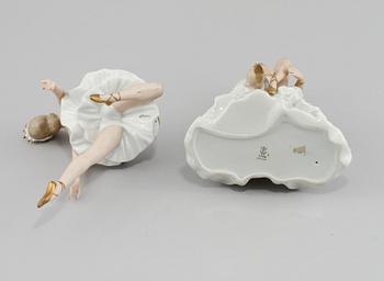 FIGURINER, 2 st, porslin, Wallendorf, tyskland, 1900-tal.