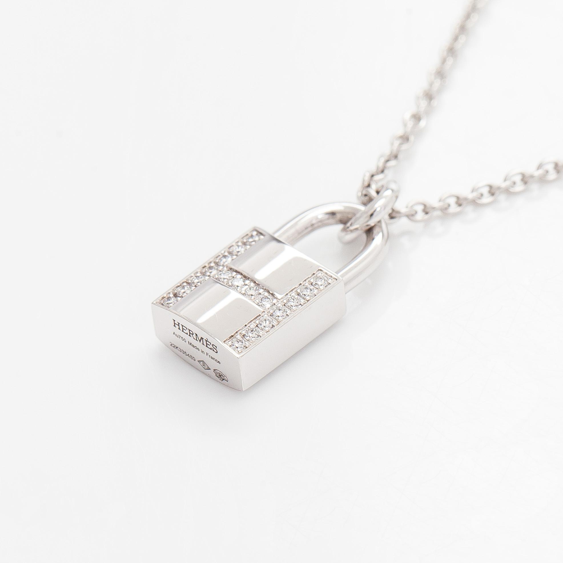 Hermès, halsband, "Kelly Cadenas", 18K vitguld och diamanter.