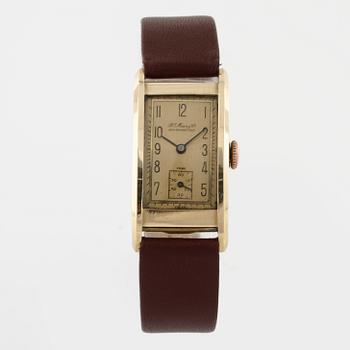 HY MOSER & CIE, wristwatch, 19,5  x 30,5 (38,5) mm.