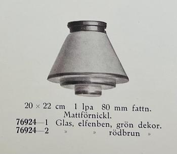 Cebe, a pair of ceiling lamps model "76924-1", Svalöv, 1930s/40s.