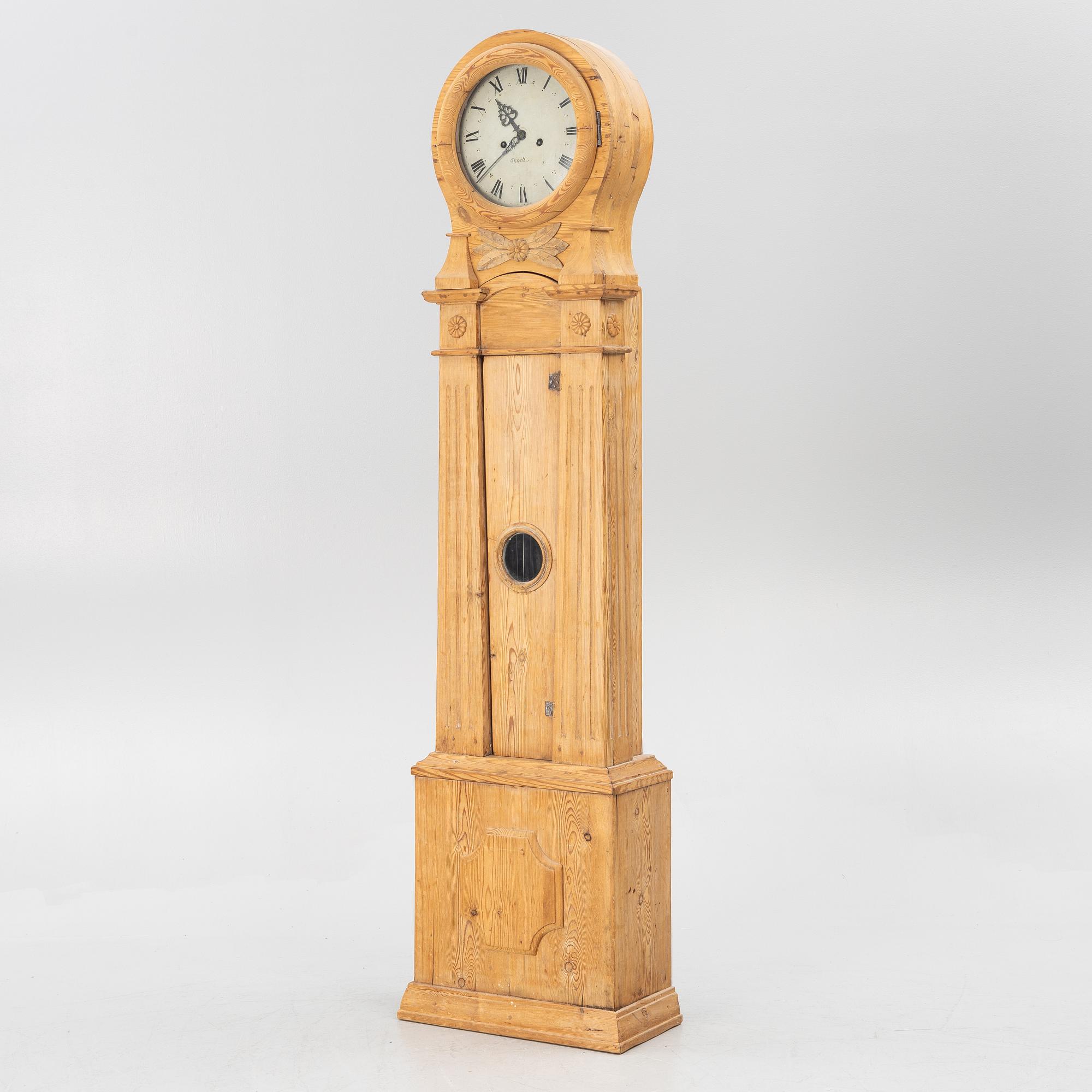 A Gustavian long case clock, 18th/19th Century.