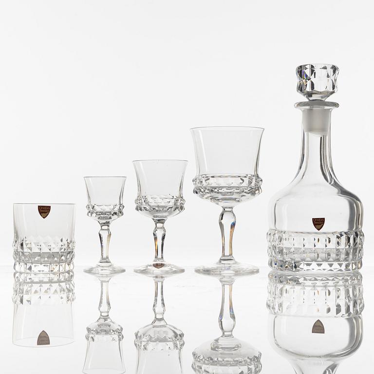 Ingeborg Lundin, a 47-piece 'Silvia' glass service, Orrefors.