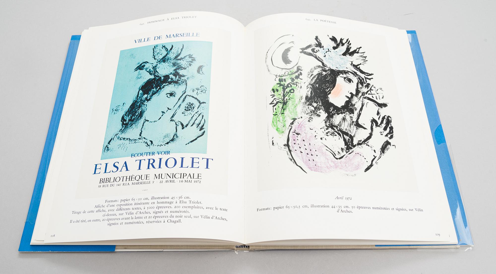 Two books, 'Chagall Lithographe III' and 'Chagall Litographe IV', 1969 and 1974.
