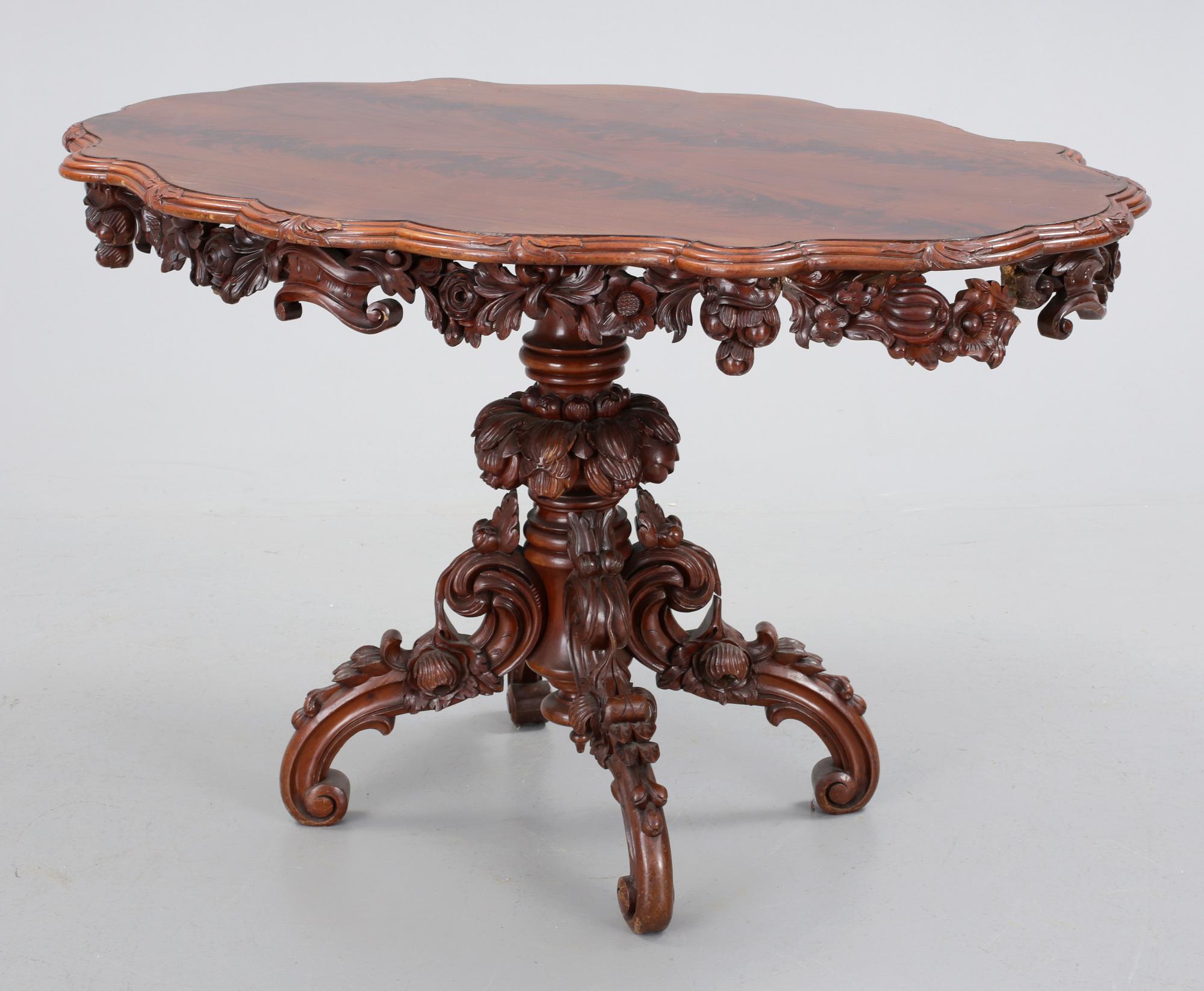 SALONGSBORD, 1800-tal. Etikettmärkt M.O. Schröder.