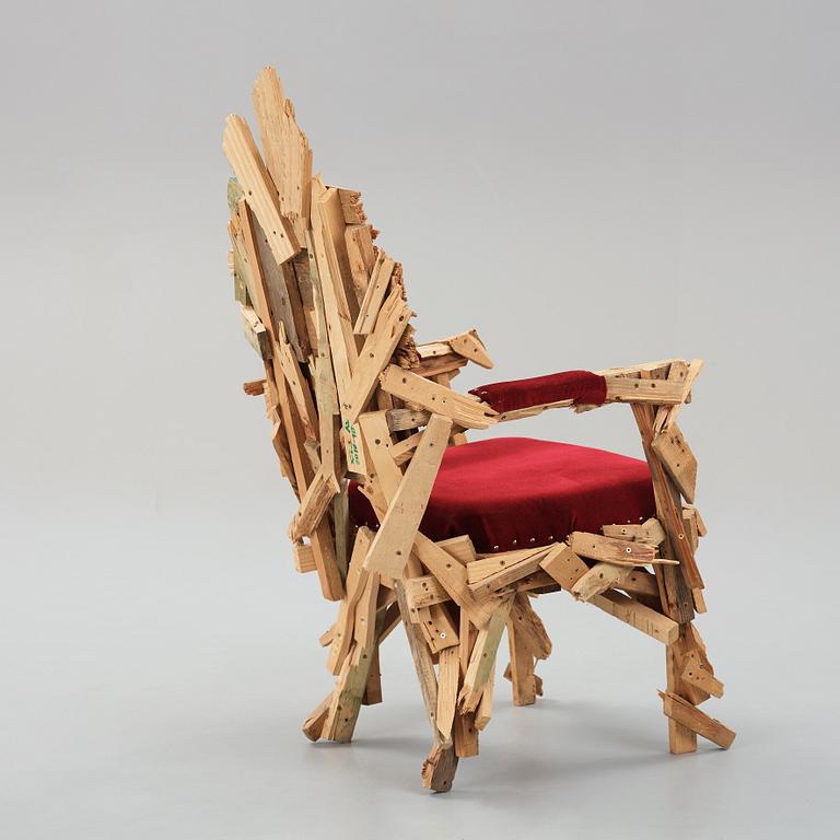 Finn Ahlgren, "Rokoko armchair", karmstol, unik, Studio Finn Ahlgren 2010.