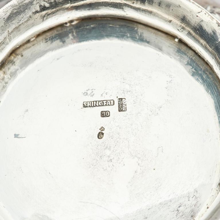 A fine Chinese Export silver tea and coffee service, Sing Fat, early 20th century.