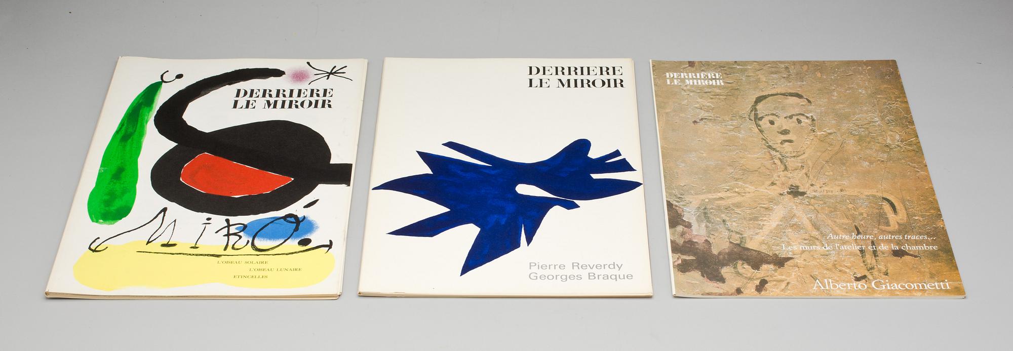 TIDSKRIFTER, 10 st, "Derriere le Miroir". Innehållande litografier.