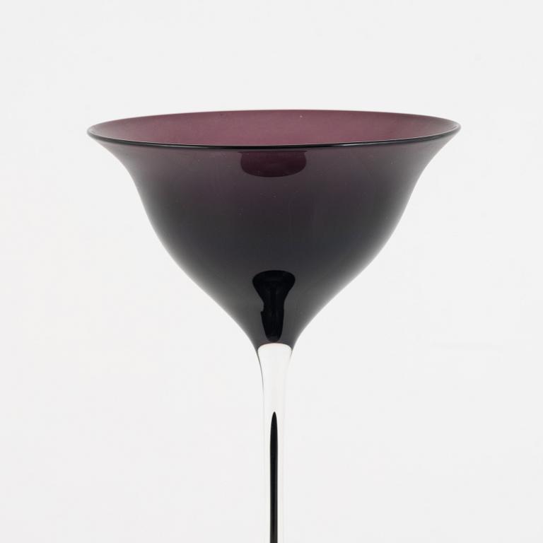 Nils Landberg, a glass goblet, Orrefors 1957.