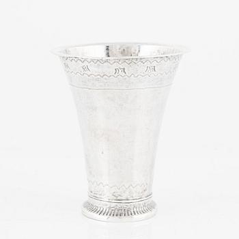 A Swedish Silver Beaker, mark of Per Schotte, Vadstena 1769.