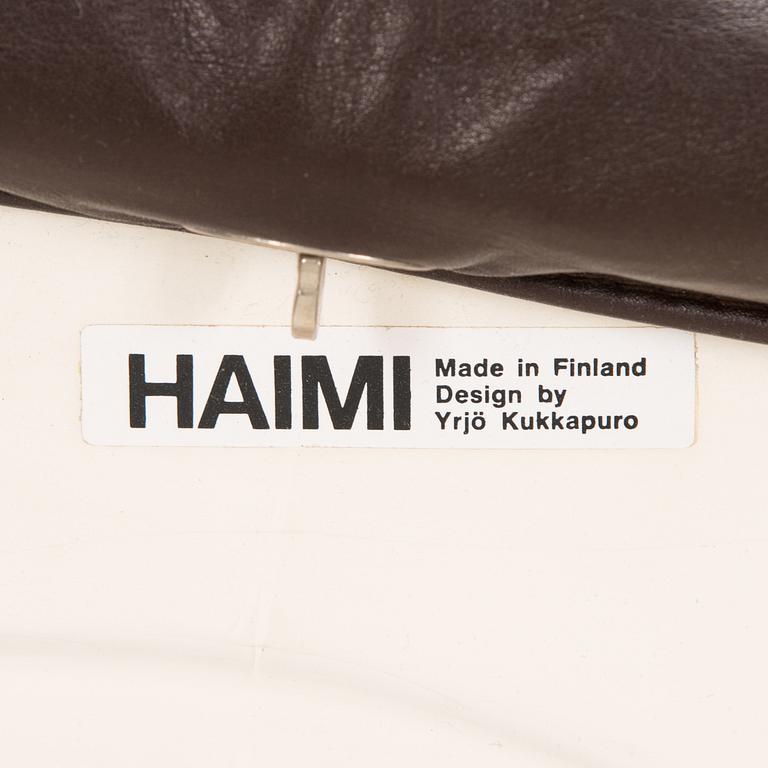 Yrjö Kukkapuro, fåtölj modell 418N och fotpall modell 812J för Haimi 1960-talets slut.