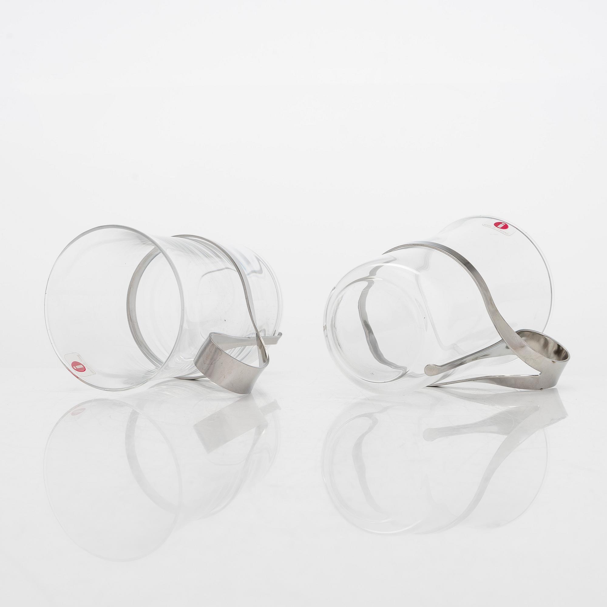 Vivianna Torun Bülow-Hübe, a set of nine 1980s 'Thea' hot drink glasses for Iittala.