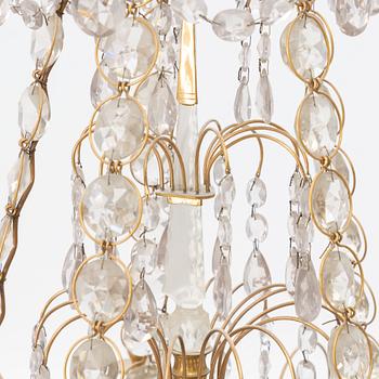 A Gustavian style chandelier, mid-20th Century.