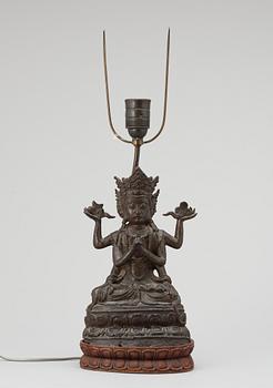 533. A bronze sculpture, China presumably 18th Century.