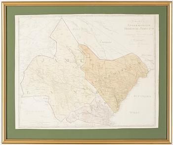 OKÄND KONSTNÄR 1700/1800-TAL. 2 st. Kolorerade kopparstick.