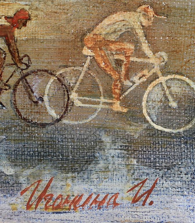 OKÄND KONSTNÄR, olja på duk, sign, Sovjetryssland.