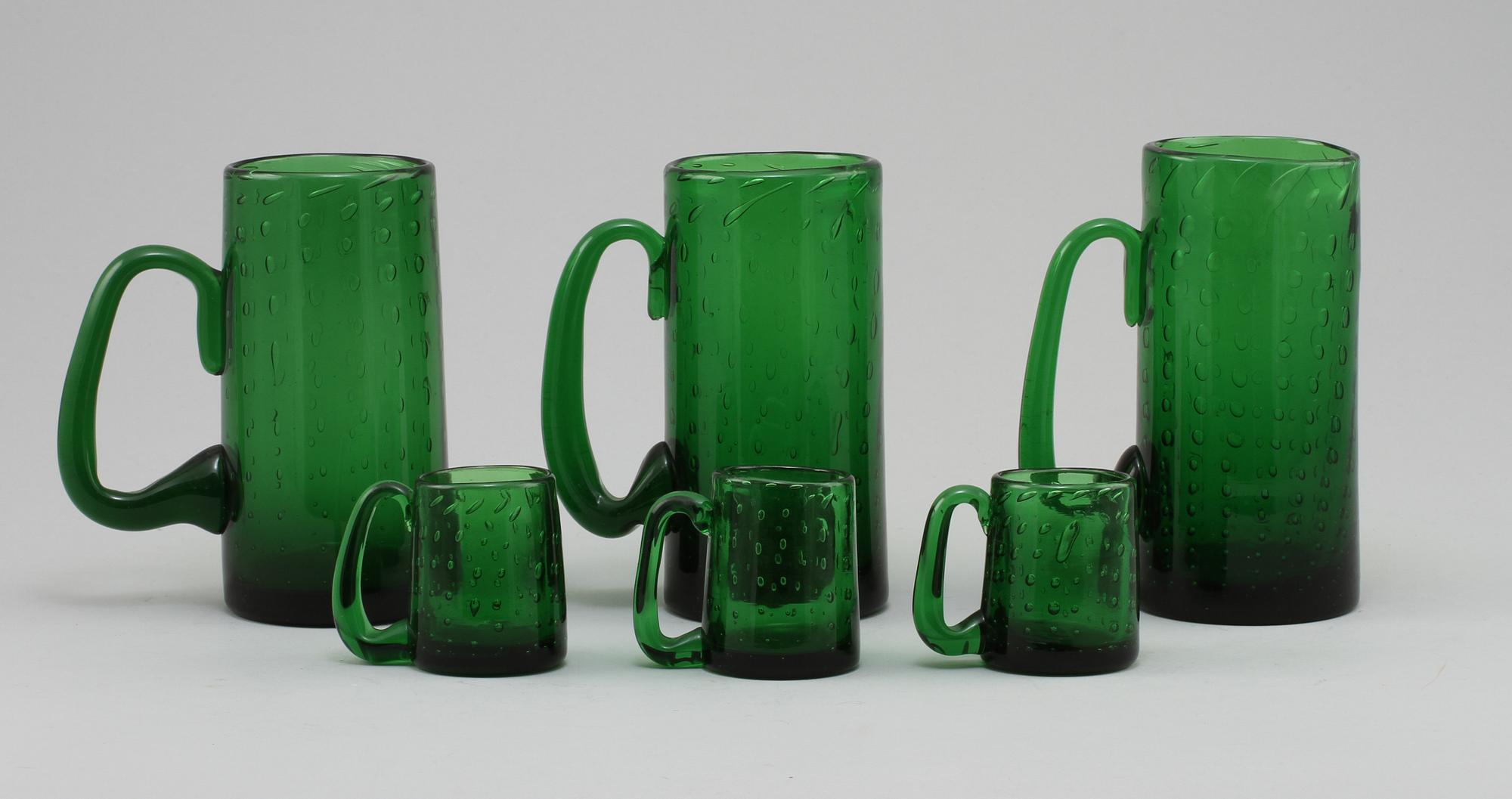 GLASSERVIS, 21 delar, 1900-talets mitt.