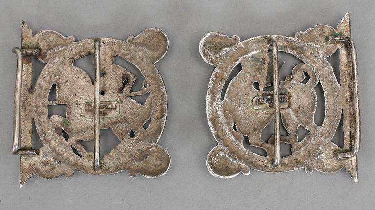 BÄLTSPÄNNE, silver, J Smedje, Trondheim, 1910. Vikt ca 76 gram.