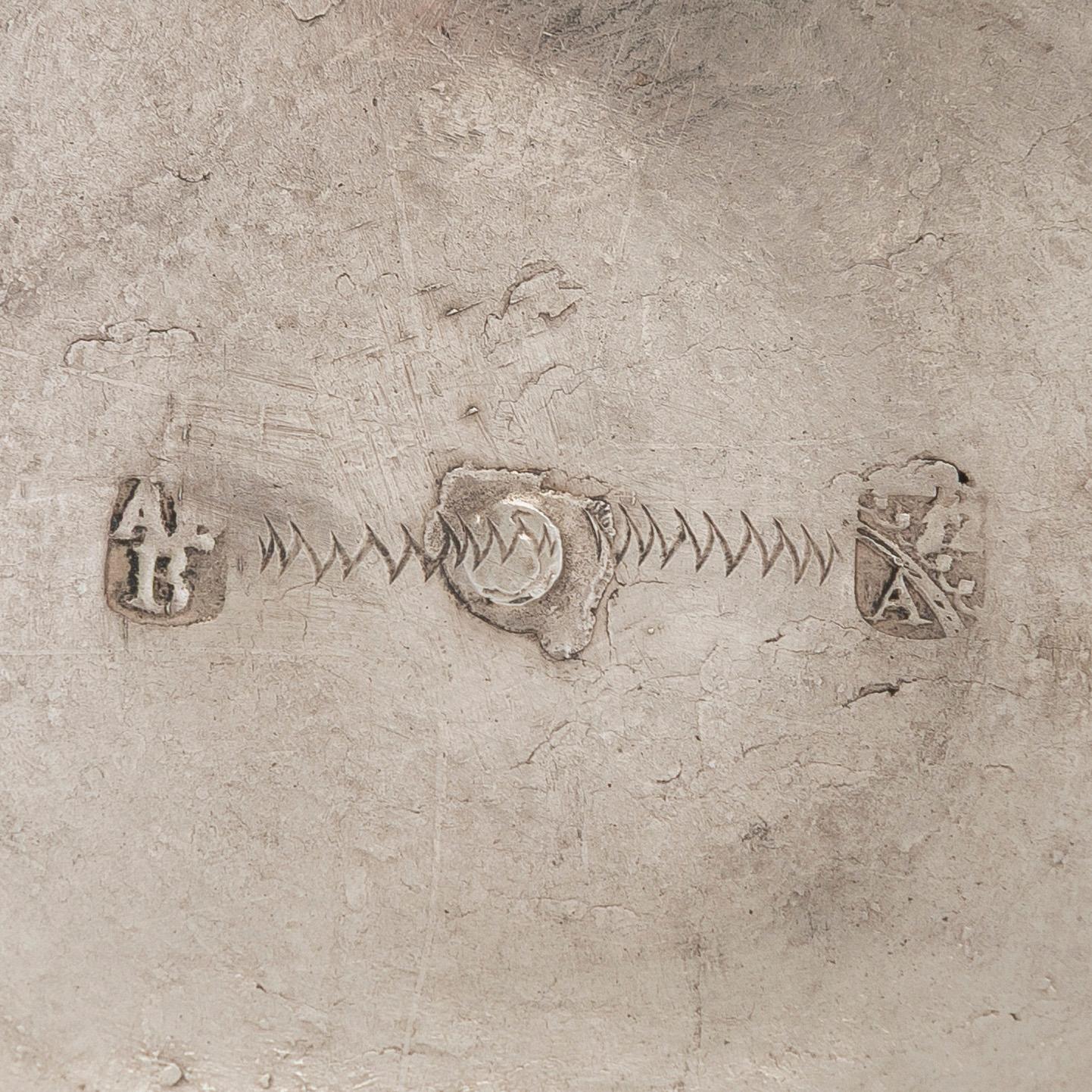 Kaffekoppar, ett par, silver och förgyllt silver (12L), sannolikt A F Bergmüller, Weissenfels, ca 1820. Empir.