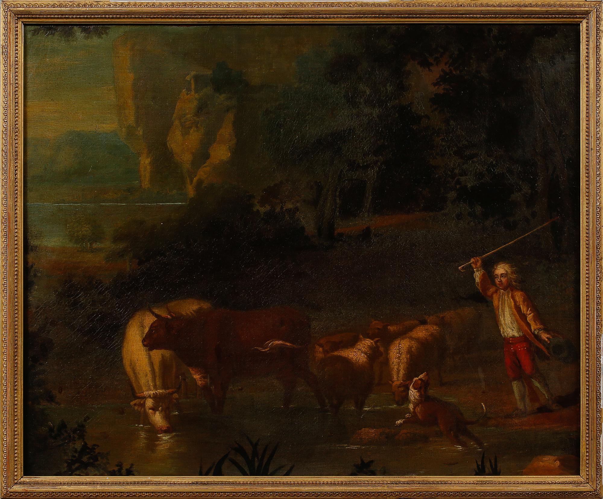 OKÄND KONSTNÄR, olja på duk, 1700/1800-tal.