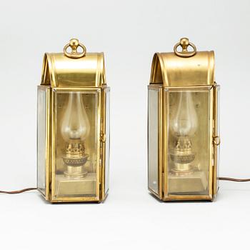 A pair of lanterns by C.M Hammar Göteborg, first half of the 20th century.