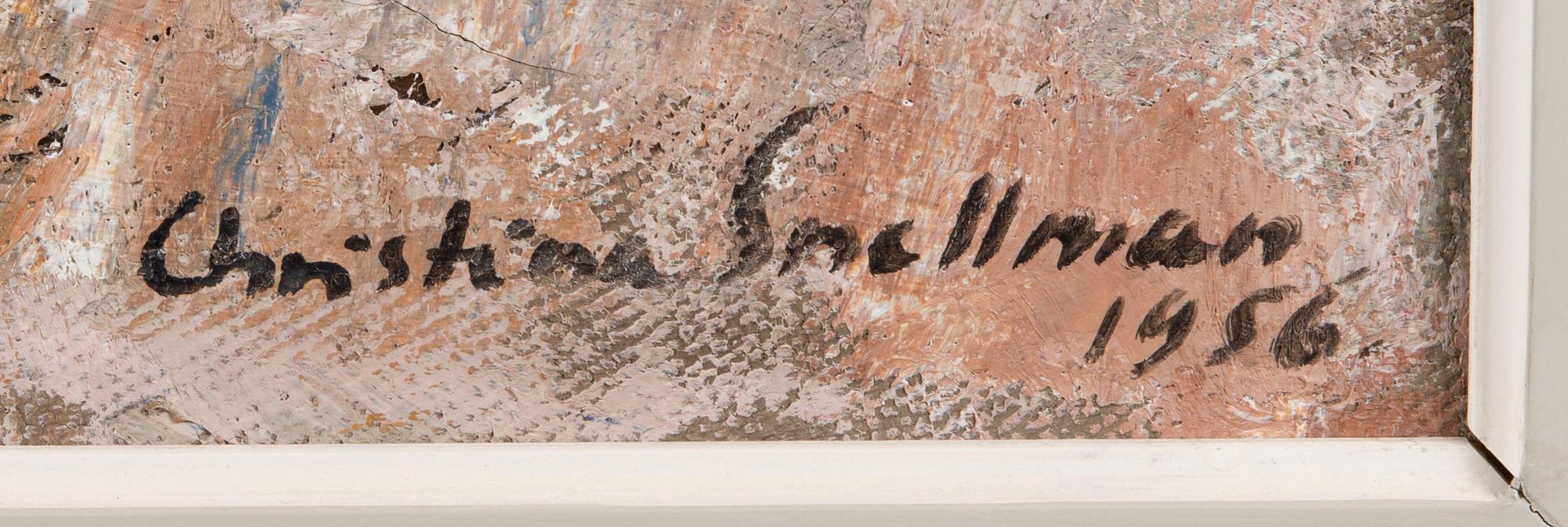 CHRISTINA SNELLMAN, oil on canvas, signed and dated 1956.
