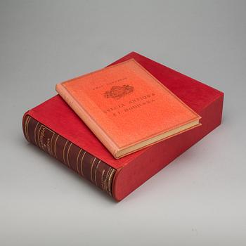 BÖCKER, 2 st. "Svecia Antiqua et Hodierna", Wahlström & Widstrand, Stockholm 1900, samt Erik Dahlberg 1924.