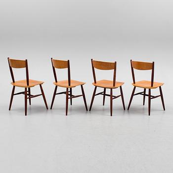 Four 'Fanett' chairs by Ilmari tapiovaara for Edsbyverken, 1969.