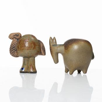 Lisa Larson, figuriner, 2 st, stengods, Gustavsberg.