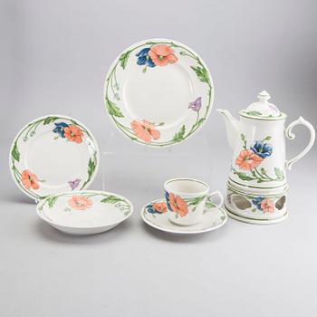 SERVIS, 56 dlr "Amapola" Villeroy & Bosch Tyskland, 1900-talets senare del.