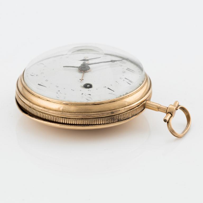 Pocket watch, 18K gold, 58 mm.