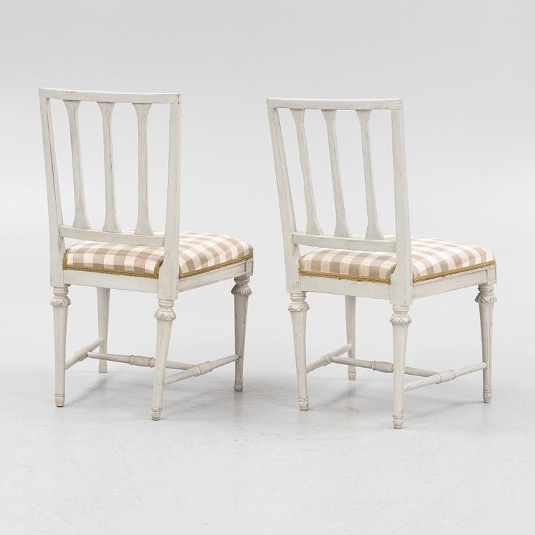 A pair of late Gustavian chairs by J. E. Höglander (master in Stockholm 1777-1813).