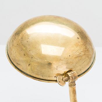 A mid 20th century brass table lamp.