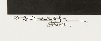 Yousuf Karsh, fotografi, signerad 1966 med dedikation.