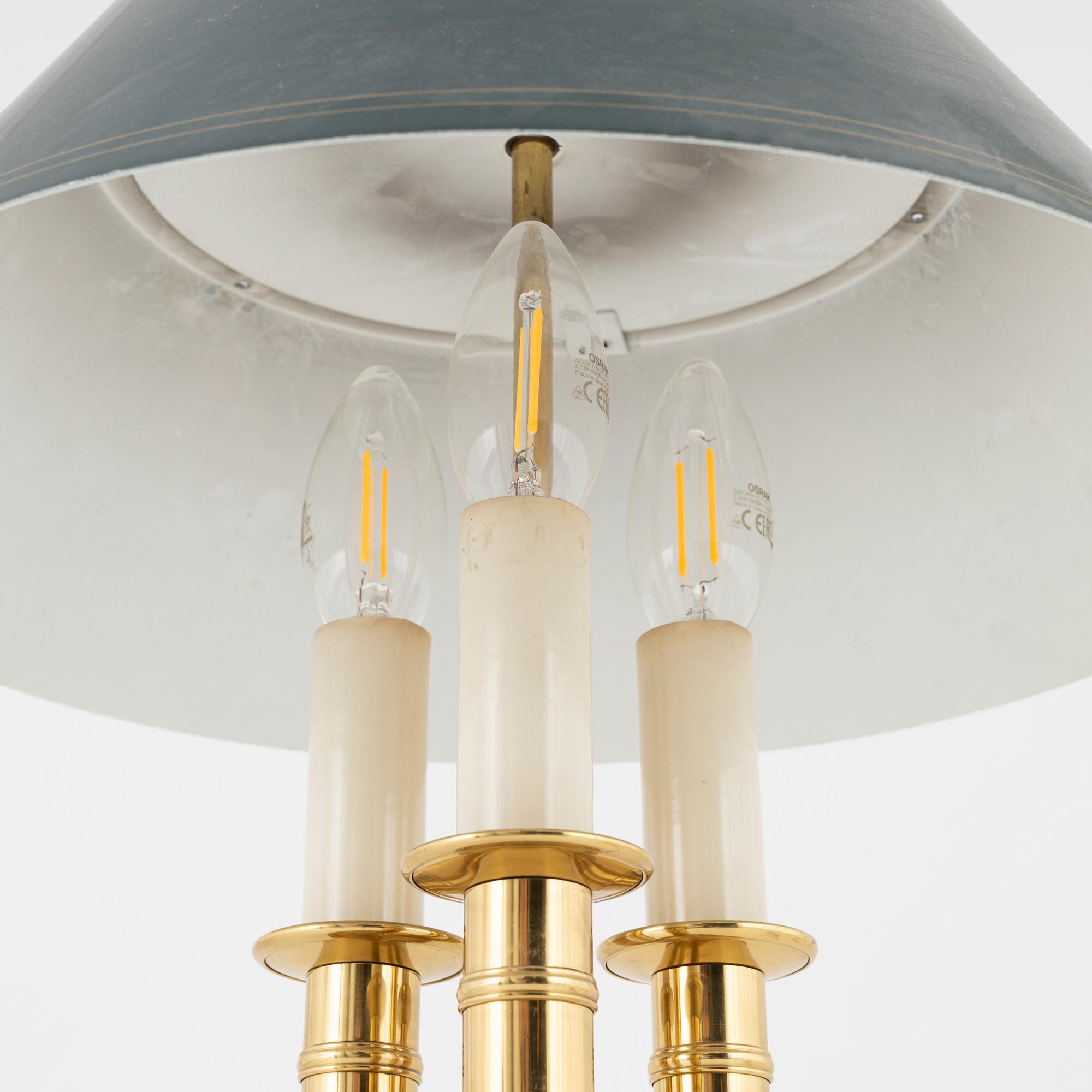 A brass Bouillotte table lamp mid 20th century.