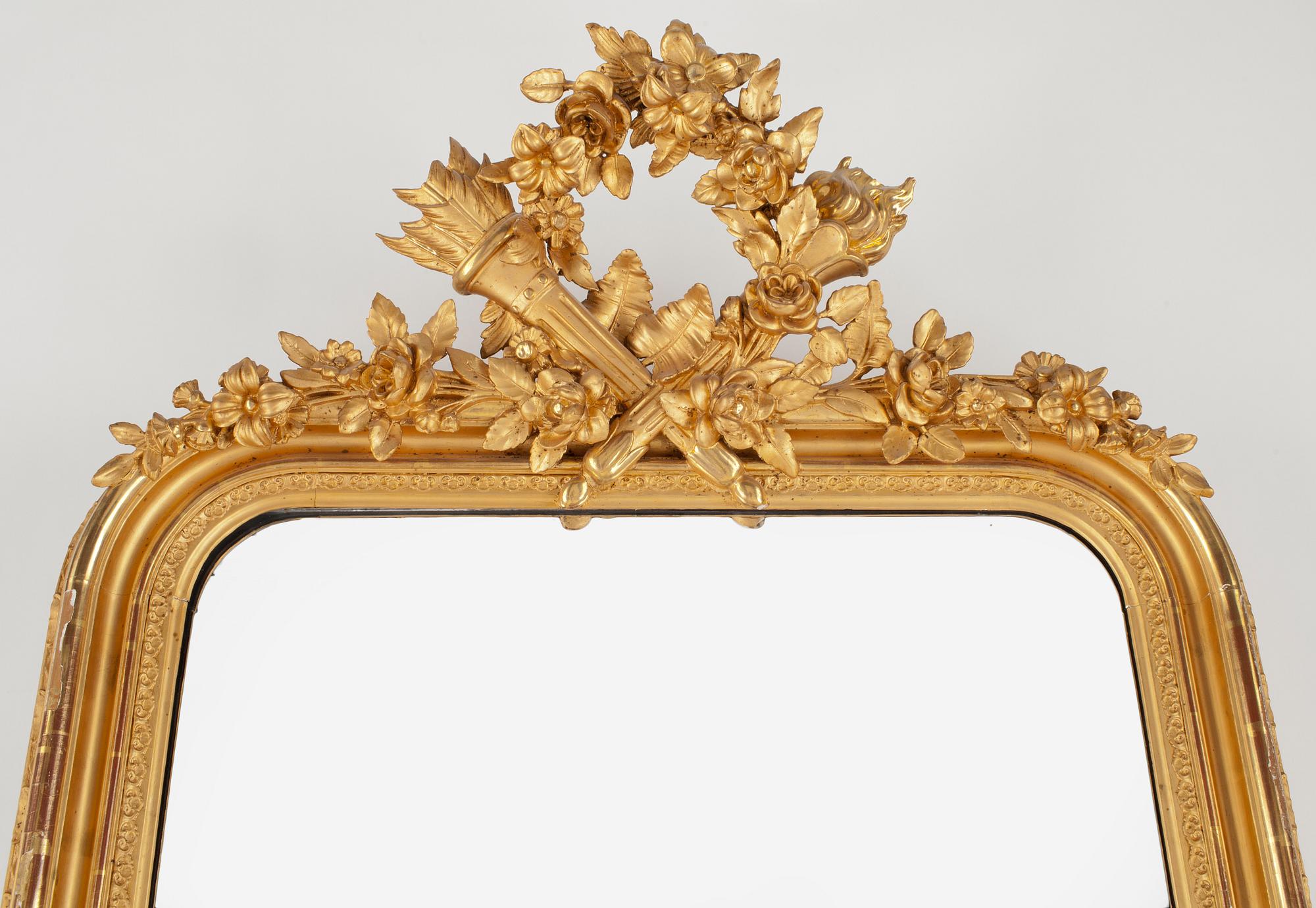 SPEGLAR MED KONSOLBORD, ett par, nyrokoko, 1800-talets andra hälft.