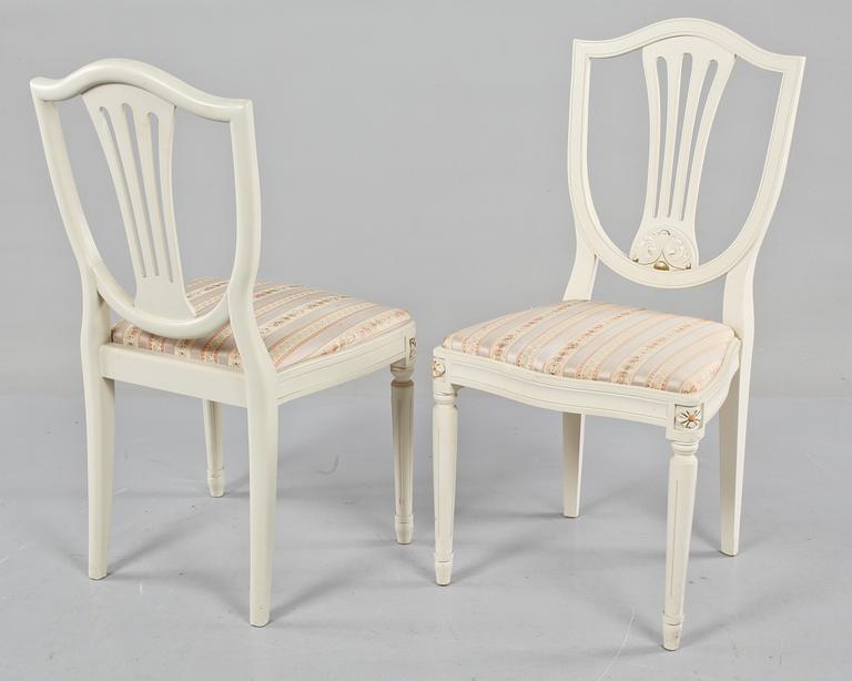 MATGRUPP, 7 delar, gustaviansk stil, 1900-talets andra hälft.