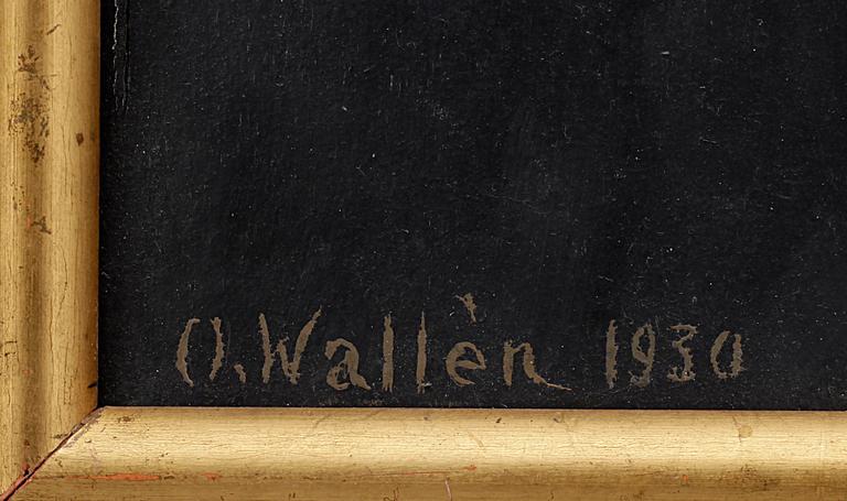 HELENE MAYER (1910-1952), porträtt, olja på pannå, sign o dat "O. Wallén 1930".