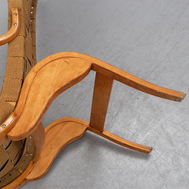 A lounge chair by Bruno Mathsson, mid 20th Century.