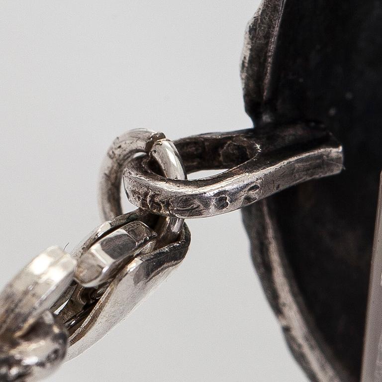 Helky Juvonen, armband och ring, silver, 1970-tal.