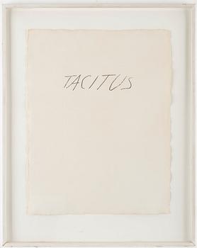 Cy Twombly, "Tacitus" ur "Six Latin Writers and Poets".
