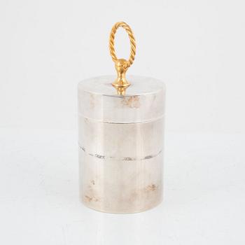 Hermès, cigarette case, new silver. 1980s.