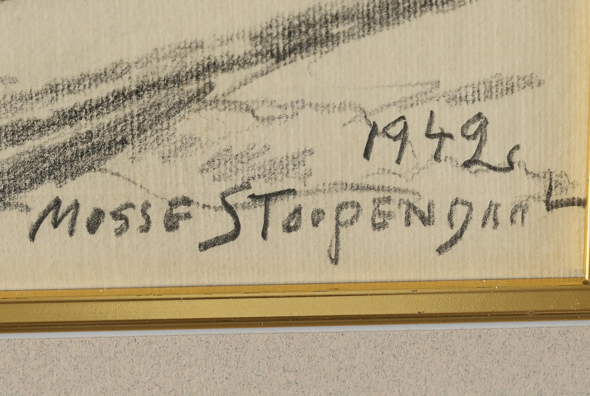 MOSSE STOOPENDAAL, teckning, blyerts, signerad, daterad 1942.