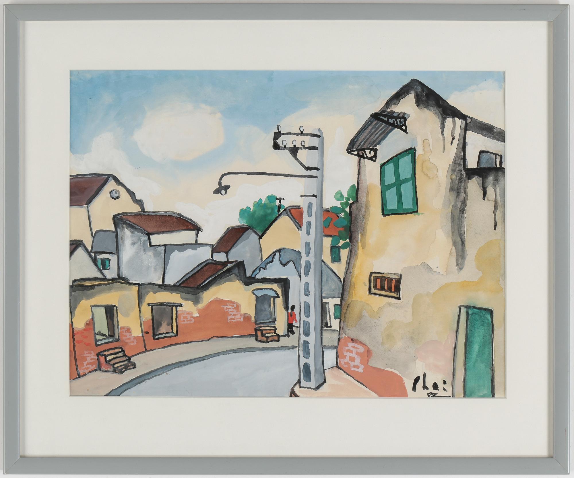 BUI XUAN PHAI, gouache, signerad, daterad -82.
