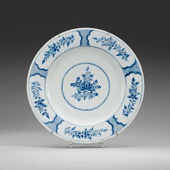 1381. A Swedish faience charger, Rörstrand 1740's.