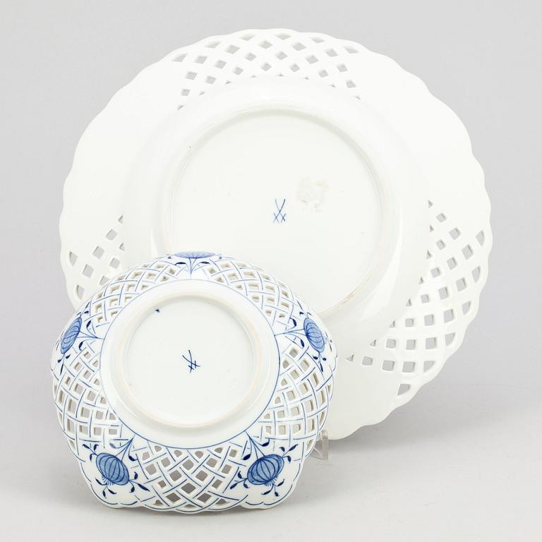 FAT, 2 st, porslin, Meissen, 1900-tal.