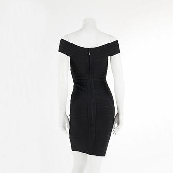 HERVE LEGER, a black dress. Size S.