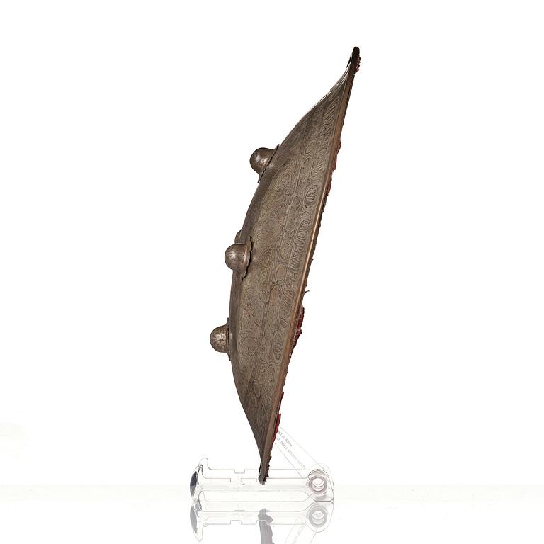 Dhal separ (Sköld), stål, Iran, Qajardynastin, omkring år 1800.