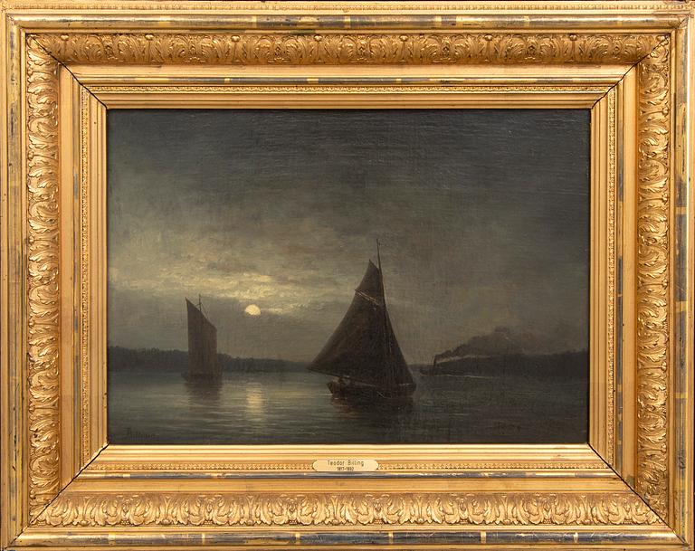 Theodor Billing, oil on canvas signed.