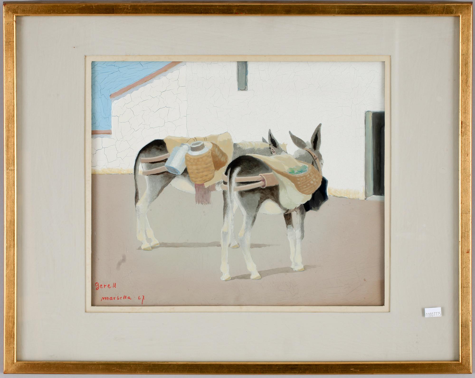 GRETA GERELL, olja trol på papper, sign o dat 1967.
